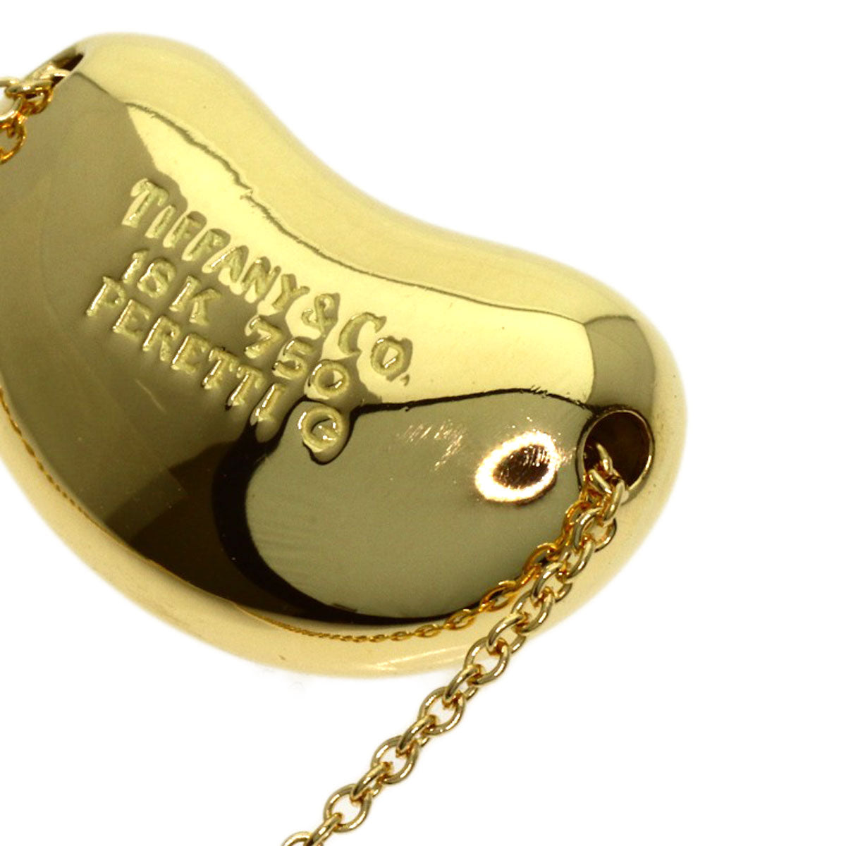 TIFFANY&Co. Bean Necklace K18 Yellow Gold Ladies [Used]