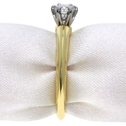 TIFFANY&Co. Solitaire Diamond Ring K18 Yellow Gold PT950Ladies [Used]