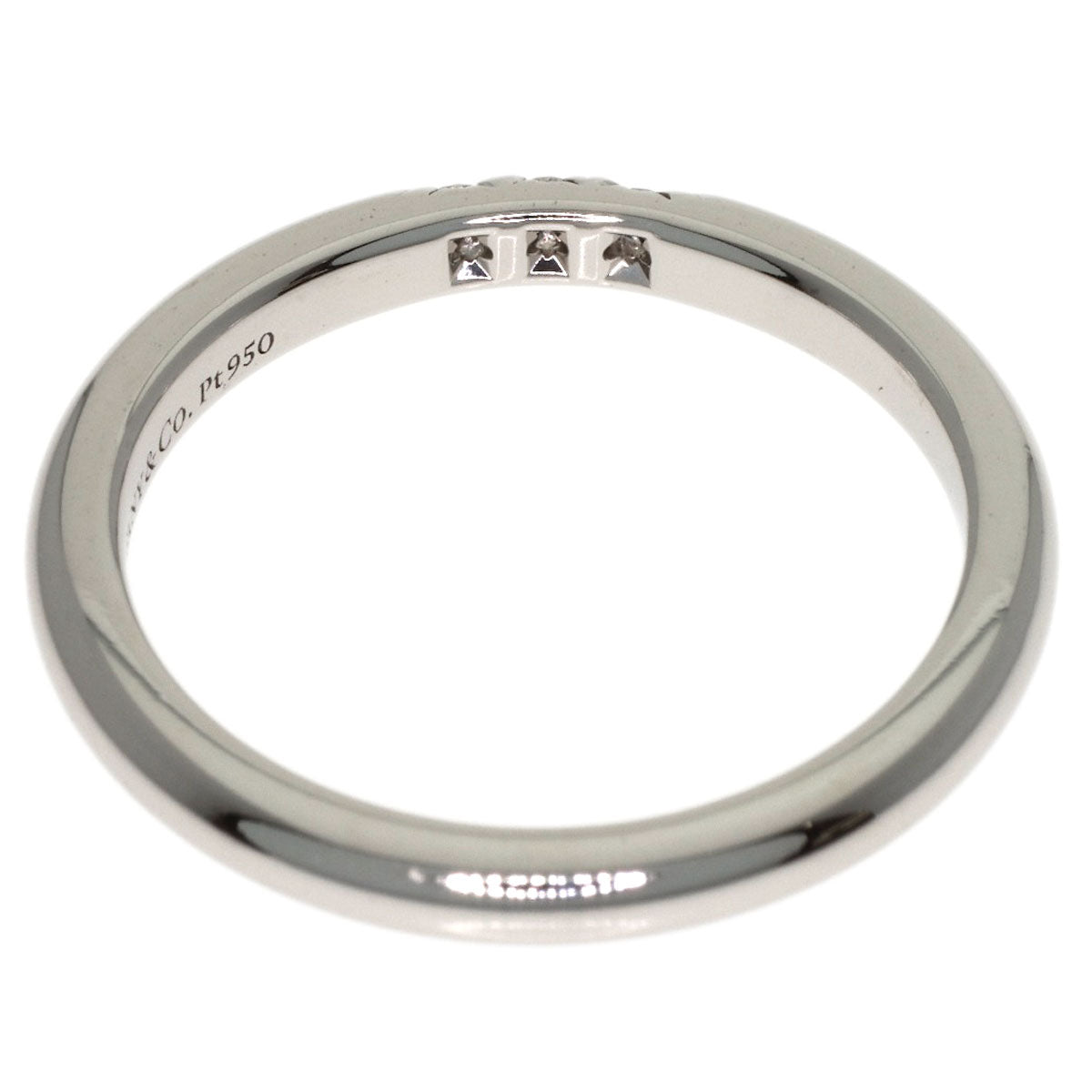 TIFFANY&Co. Forever 3P Diamond Ring Platinum PT950 Ladies [Used]