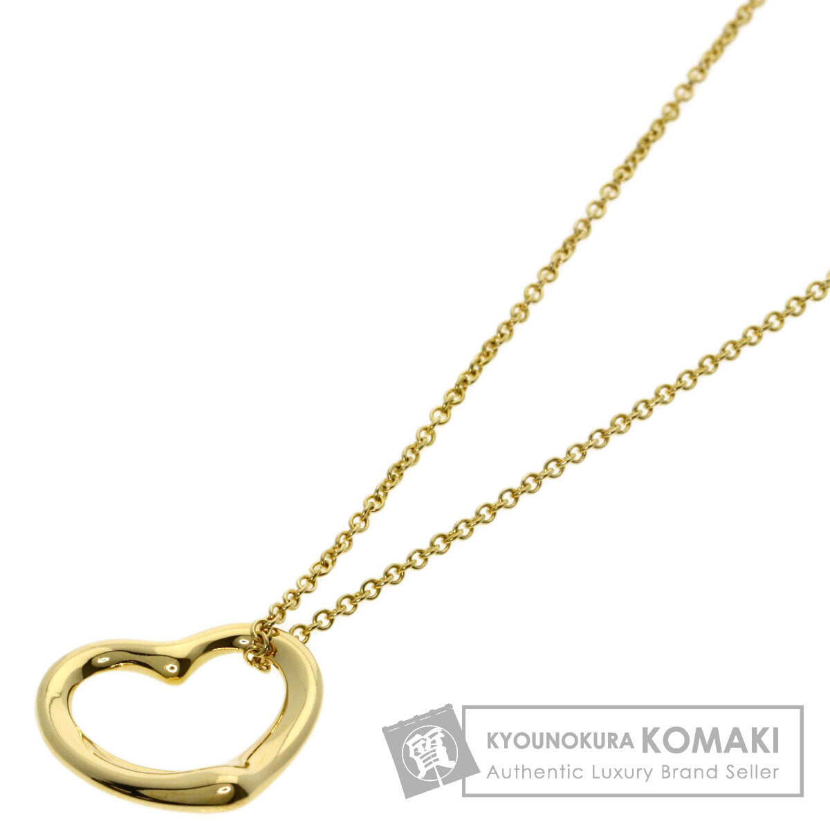 TIFFANY&Co. Open heart Necklace K18 Yellow Gold Ladies [Used]