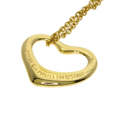 TIFFANY&Co. Open heart Necklace K18 Yellow Gold Ladies [Used]