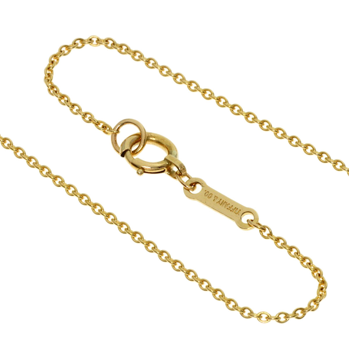TIFFANY&Co. Open heart Necklace K18 Yellow Gold Ladies [Used]
