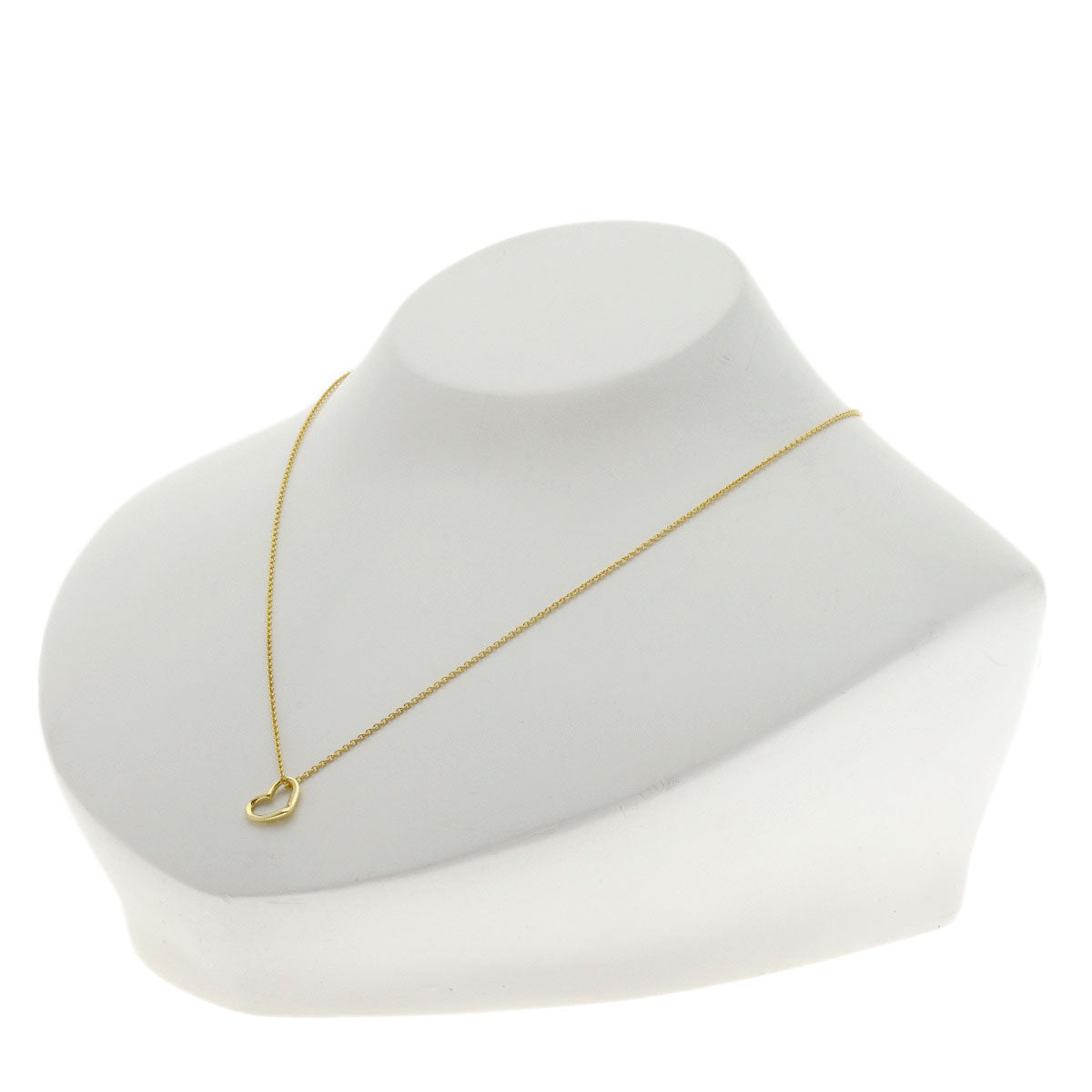 TIFFANY&Co. Open heart Necklace K18 Yellow Gold Ladies [Used]