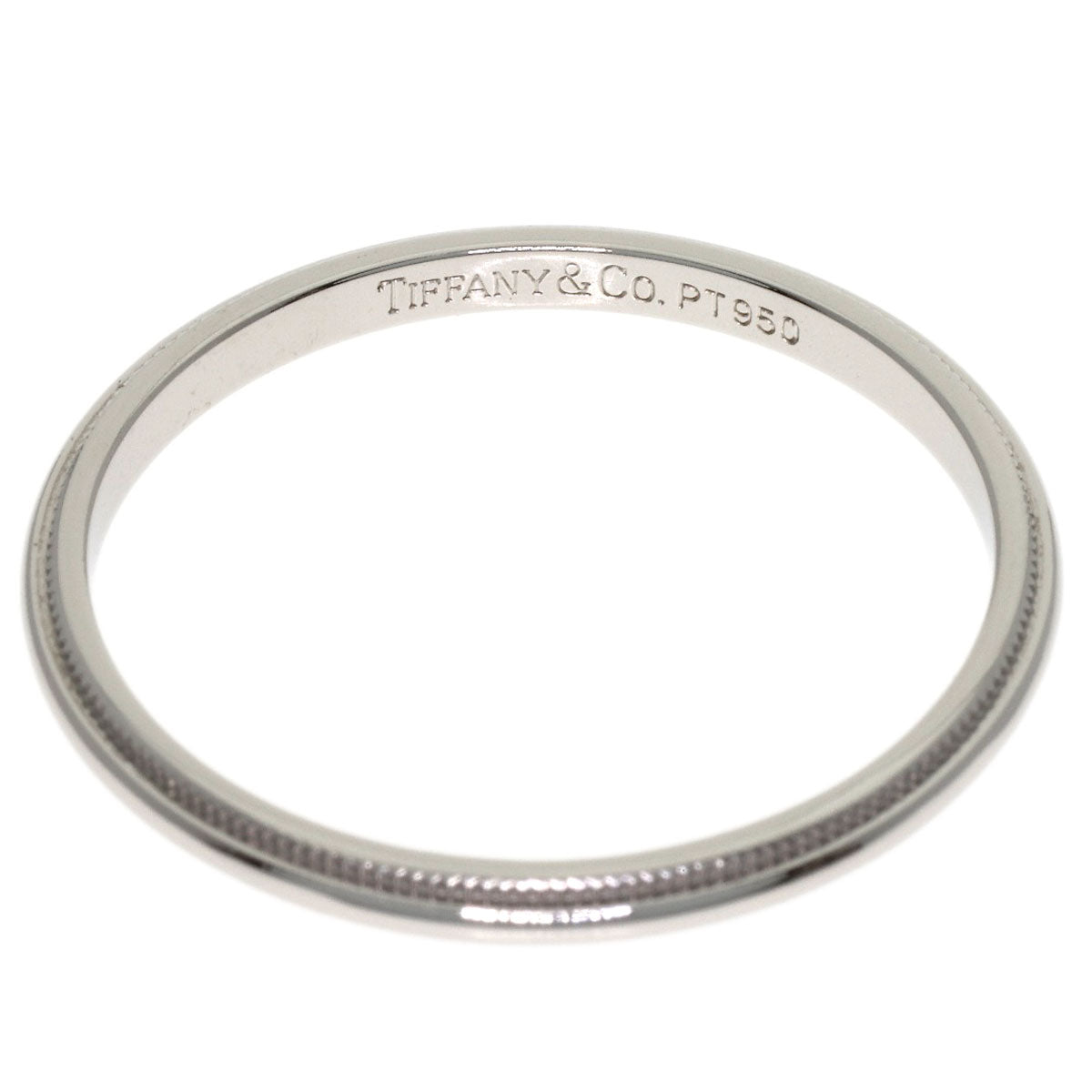 TIFFANY&Co. Milgrain Ring Platinum PT950 Ladies [Used]