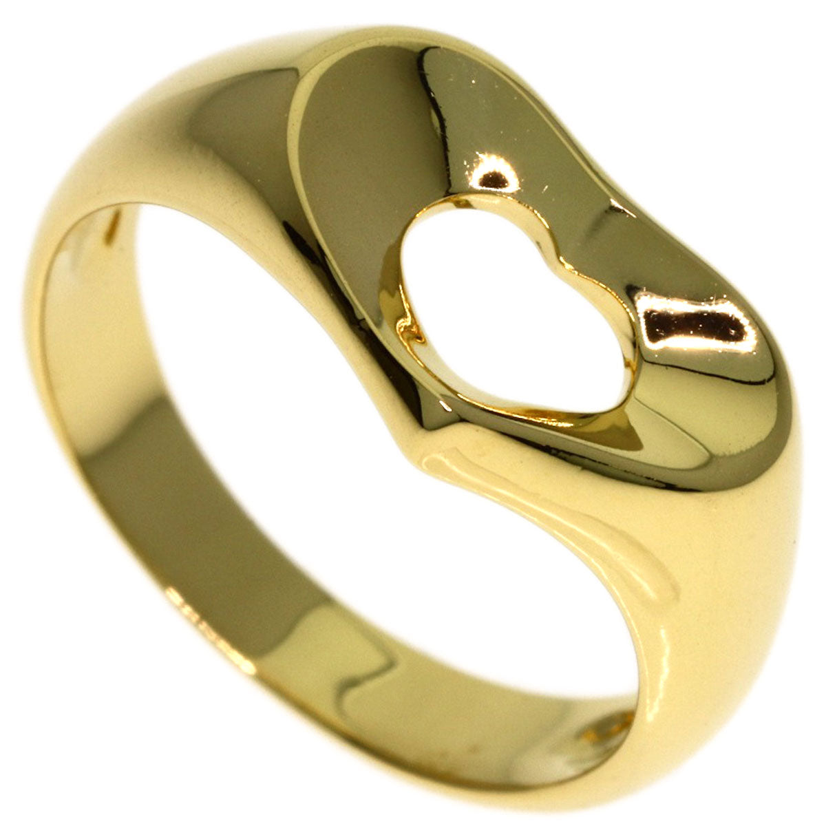TIFFANY&Co. Open heart Ring K18 Yellow Gold Ladies [Used]