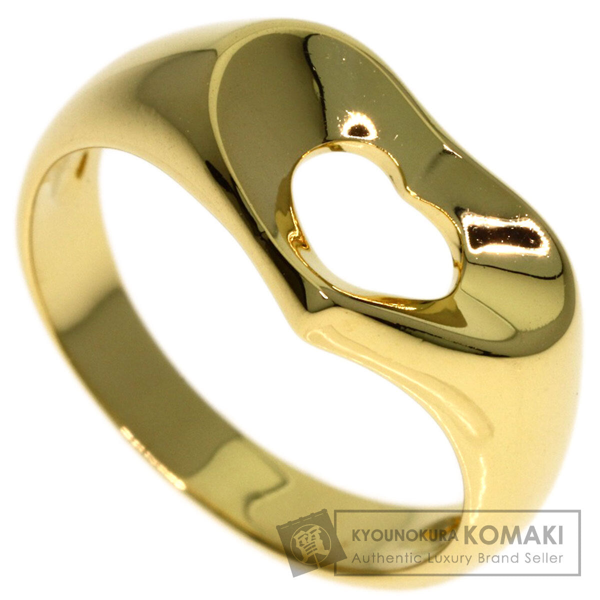 TIFFANY&Co. Open heart Ring K18 Yellow Gold Ladies [Used]
