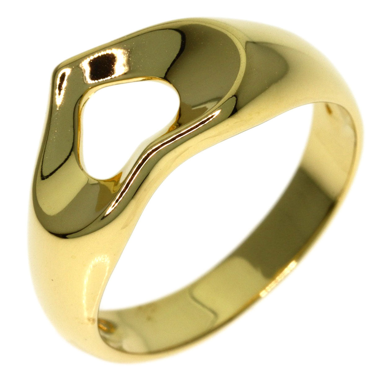 TIFFANY&Co. Open heart Ring K18 Yellow Gold Ladies [Used]