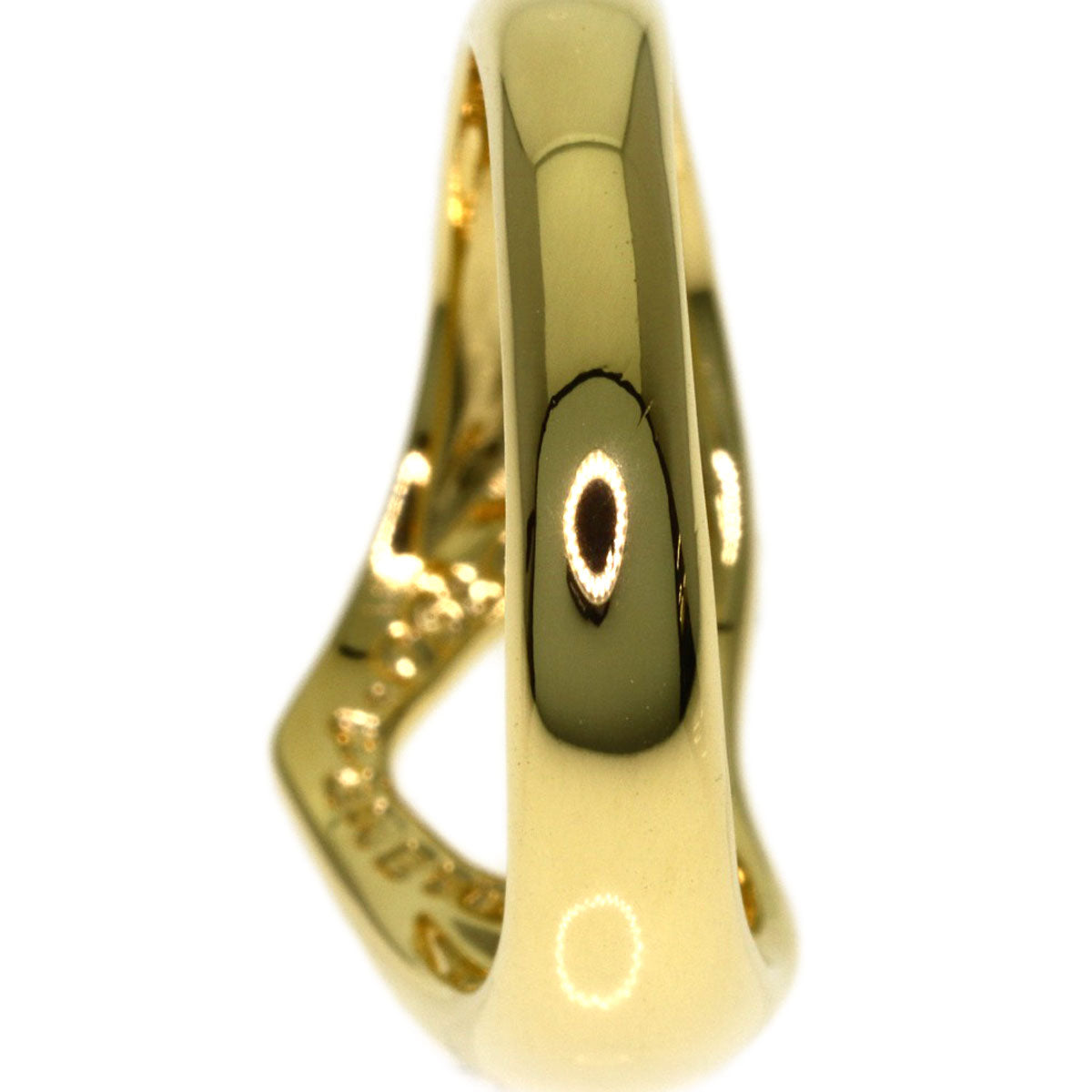 TIFFANY&Co. Open heart Ring K18 Yellow Gold Ladies [Used]