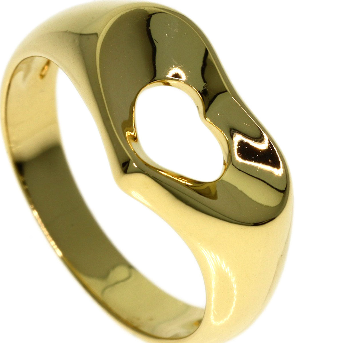 TIFFANY&Co. Open heart Ring K18 Yellow Gold Ladies [Used]