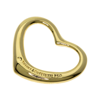 TIFFANY&Co. Open heart Pendant top K18 Yellow Gold Ladies [Used]