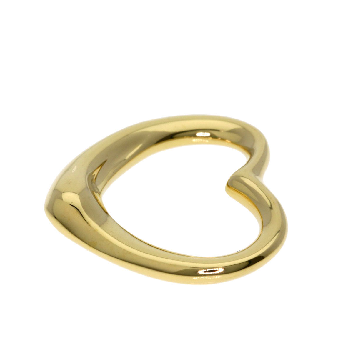 TIFFANY&Co. Open heart Pendant top K18 Yellow Gold Ladies [Used]