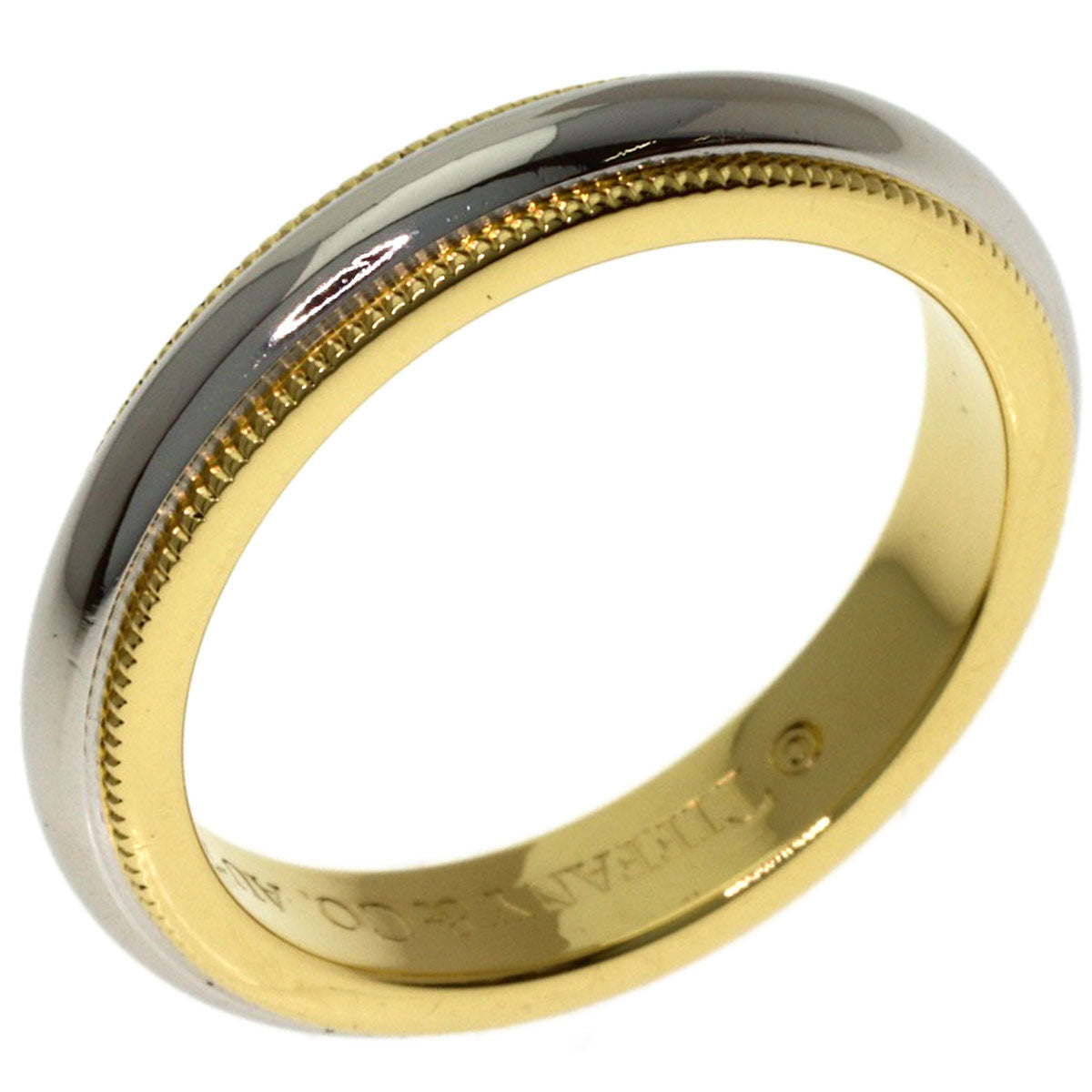 TIFFANY&Co. Milgrain Ring Platinum PT950 18K Yellow GoldLadies [Used]