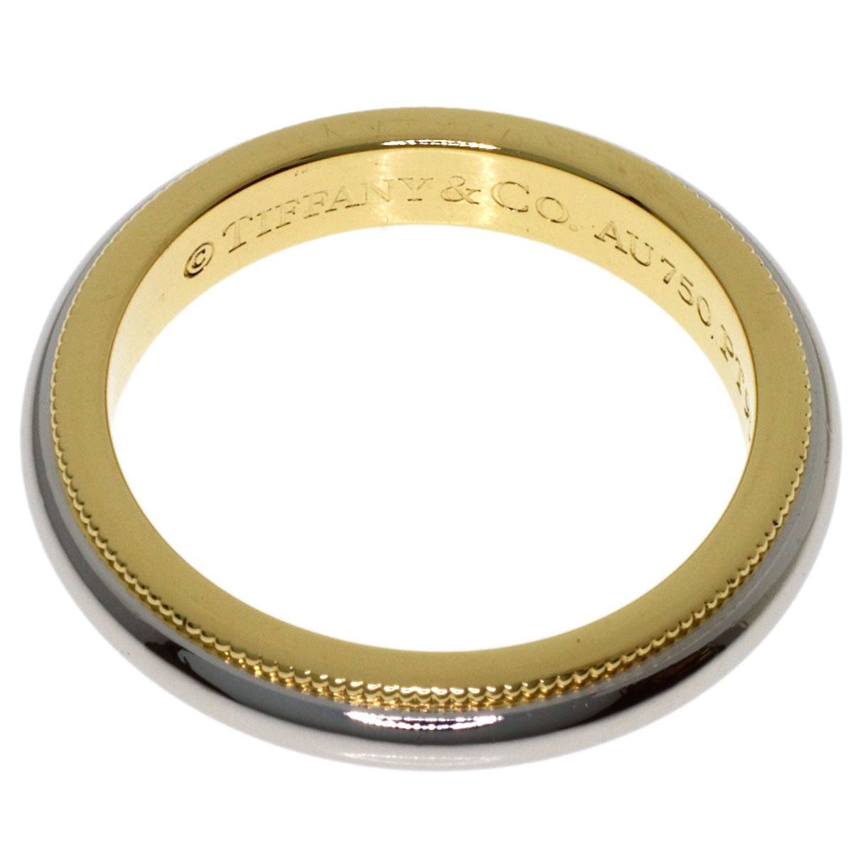 TIFFANY&Co. Milgrain Ring Platinum PT950 18K Yellow GoldLadies [Used]