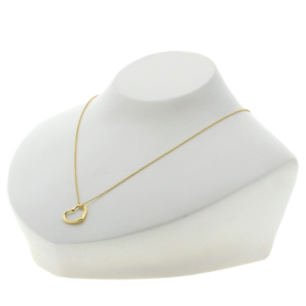 TIFFANY&Co. Open heart Necklace K18 Yellow Gold Ladies [Used]