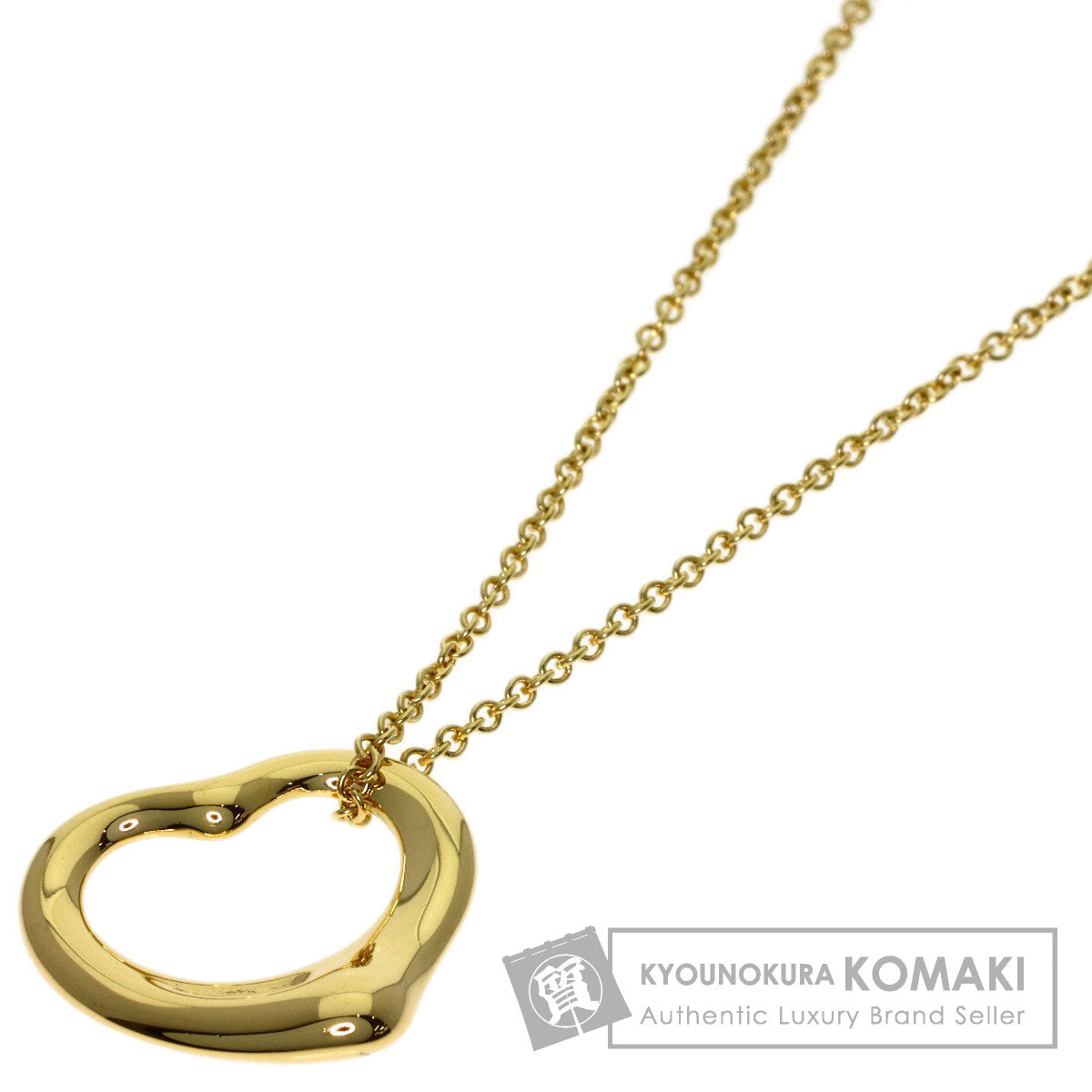 TIFFANY&Co. Open heart Necklace K18 Yellow Gold Ladies [Used]