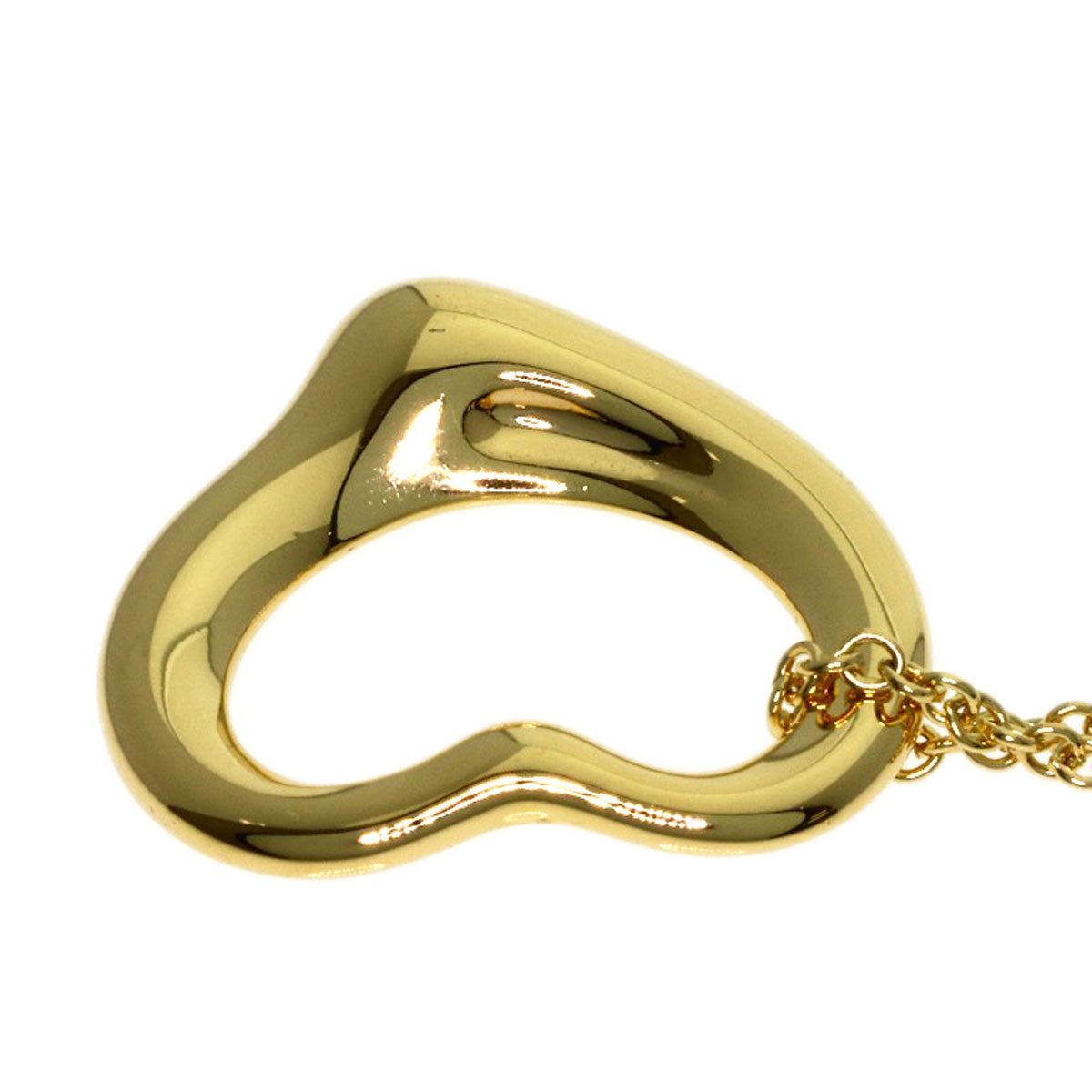 TIFFANY&Co. Open heart Necklace K18 Yellow Gold Ladies [Used]