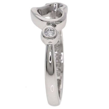 TIFFANY&Co. Open Heart 2P Diamond Ring Platinum PT950 Ladies [Used]