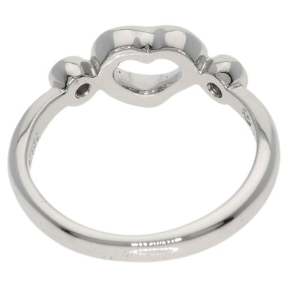 TIFFANY&Co. Open Heart 2P Diamond Ring Platinum PT950 Ladies [Used]