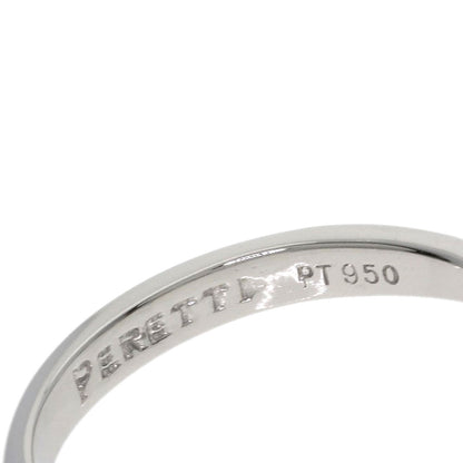 TIFFANY&Co. Open Heart 2P Diamond Ring Platinum PT950 Ladies [Used]
