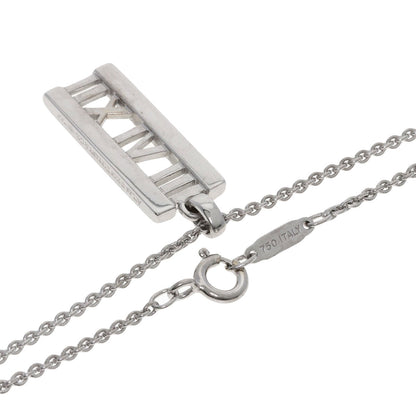 TIFFANY&Co. Atlas bar Diamond Necklace K18 White Gold Ladies [Used]