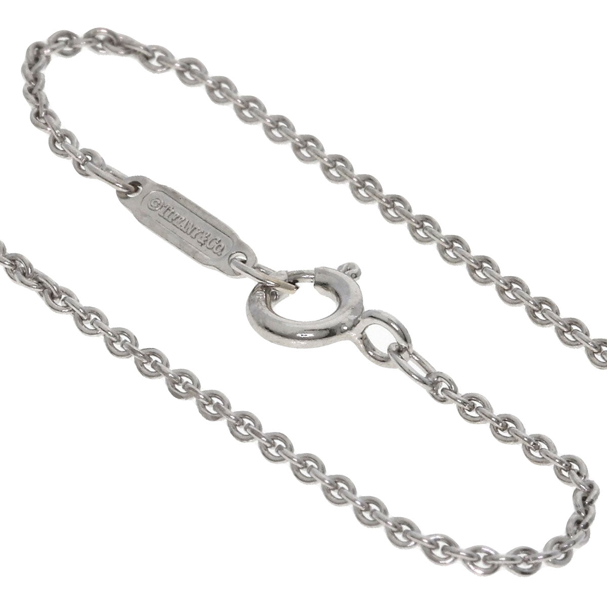 TIFFANY&Co. Atlas bar Diamond Necklace K18 White Gold Ladies [Used]