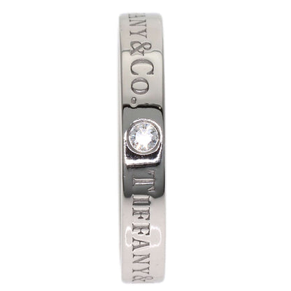 TIFFANY&Co. Flat band 3P Diamond Ring Platinum PT950 Ladies [Used]