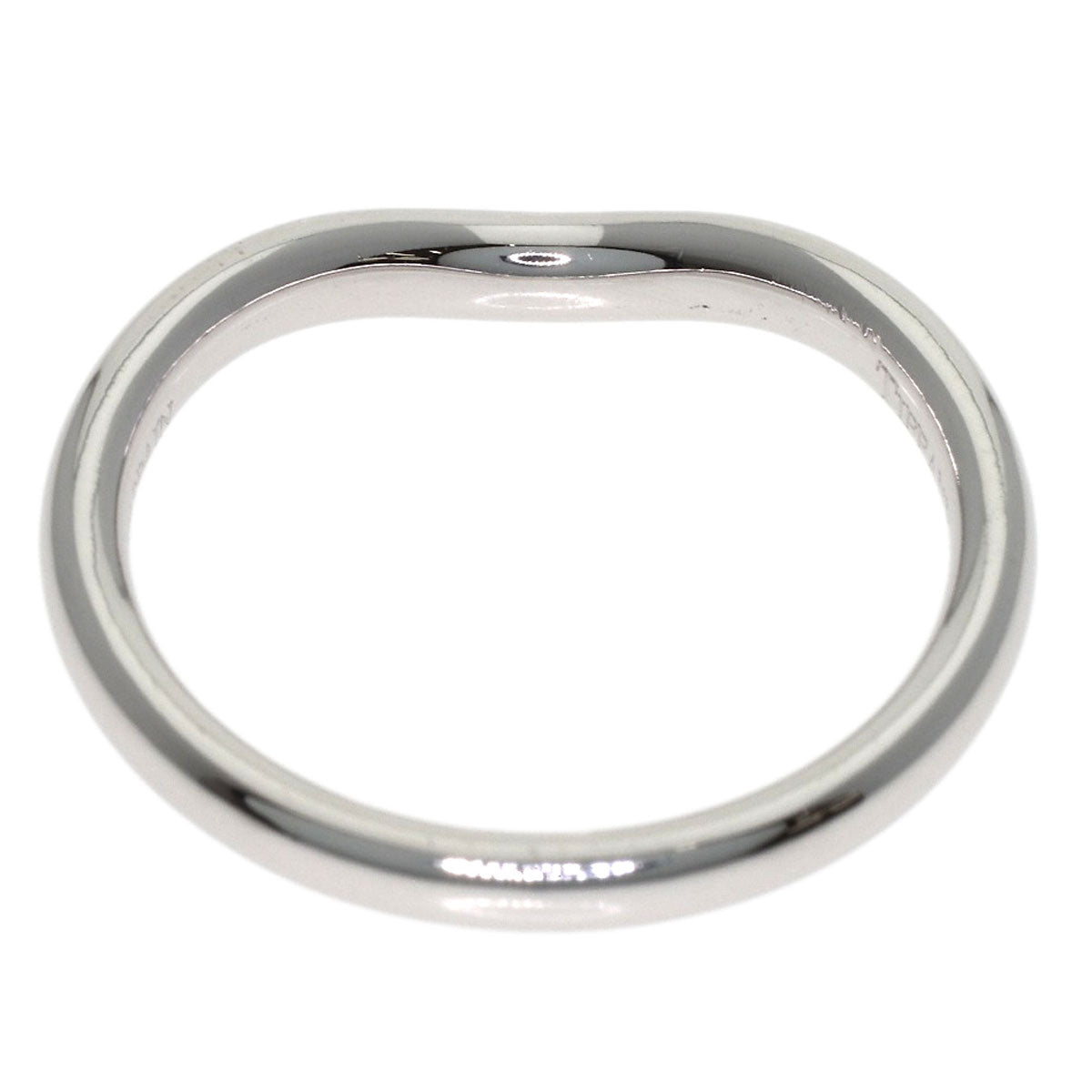 TIFFANY&Co. Curved band 3P Diamond Ring K18 White Gold Ladies [Used]