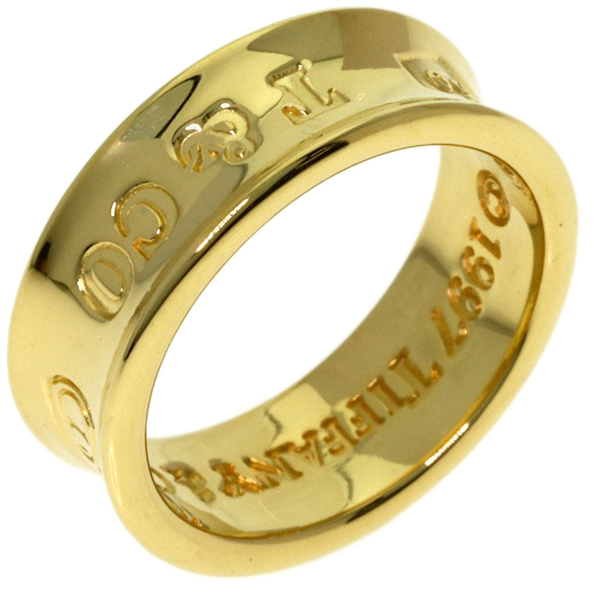 TIFFANY&Co. 1837 Ring K18 Yellow Gold Ladies [Used]