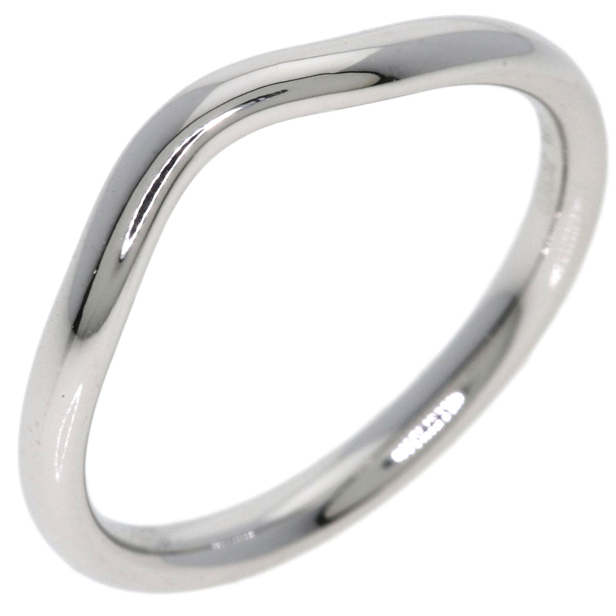 TIFFANY&Co. Curved band Ring Platinum PT950 Ladies [Used]