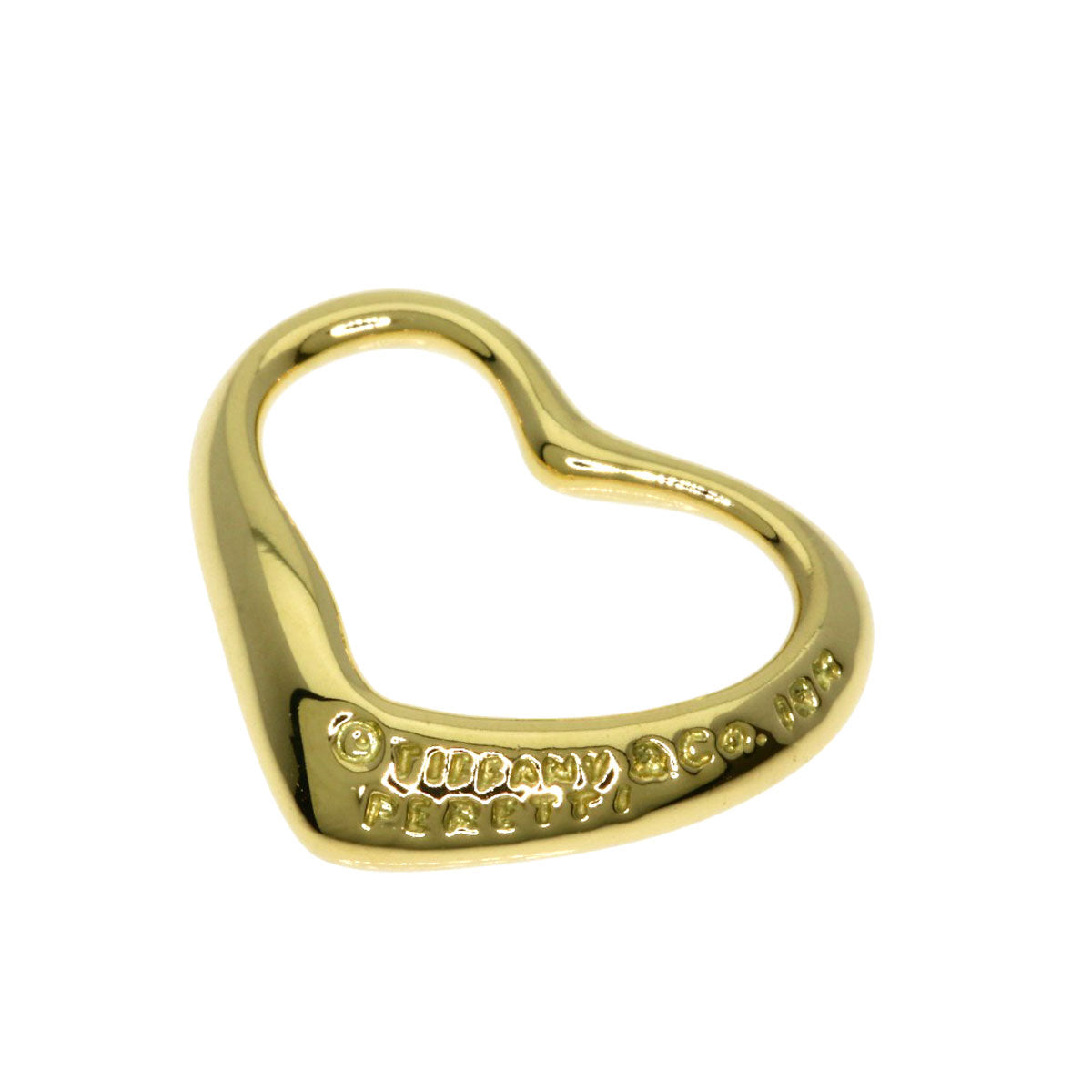 TIFFANY&Co. Open heart Pendant top K18 Yellow Gold Ladies [Used]