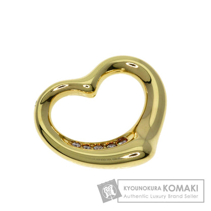 TIFFANY&Co. Open Heart Diamond Pendant top K18 Yellow Gold Ladies [Used]