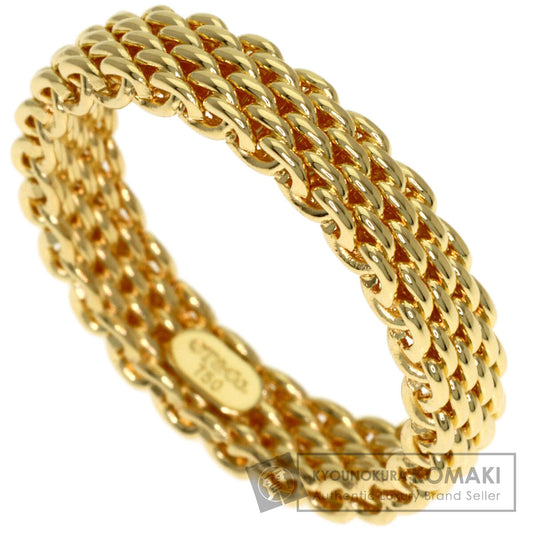 TIFFANY&Co. Somerset mesh Ring K18 Yellow Gold Ladies [Used]