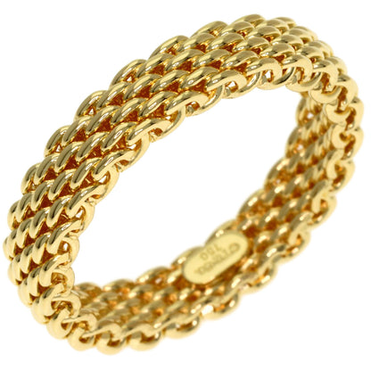 TIFFANY&Co. Somerset mesh Ring K18 Yellow Gold Ladies [Used]