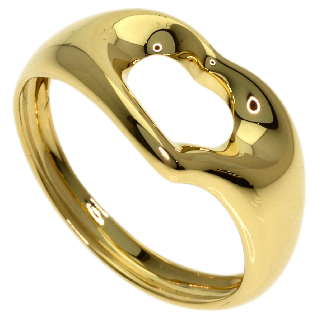 TIFFANY&Co. Open heart Ring K18 Yellow Gold Ladies [Used]