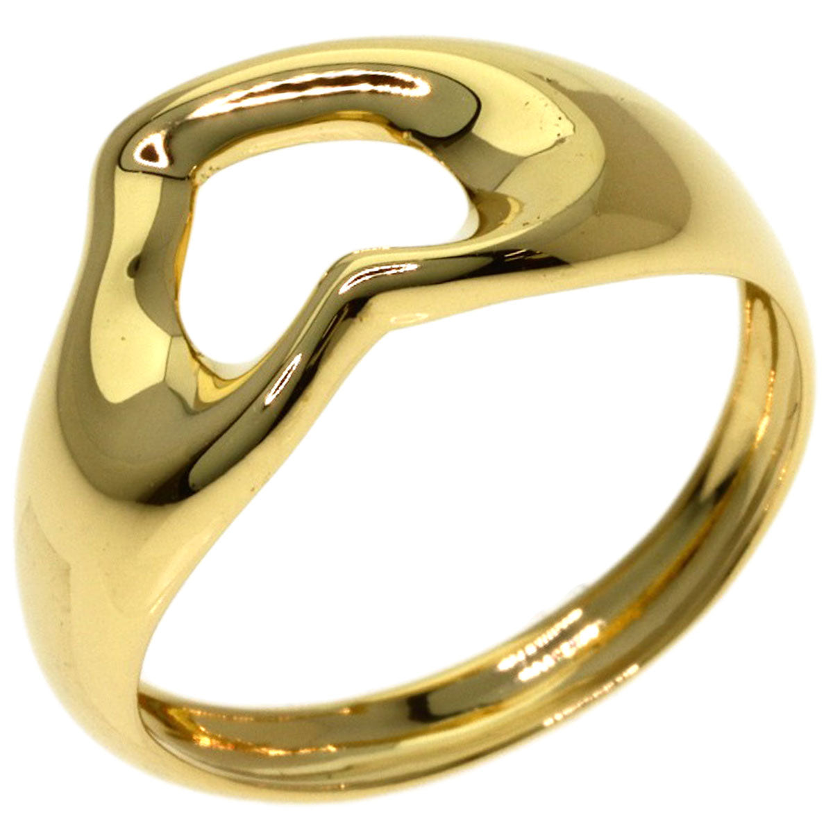 TIFFANY&Co. Open heart Ring K18 Yellow Gold Ladies [Used]