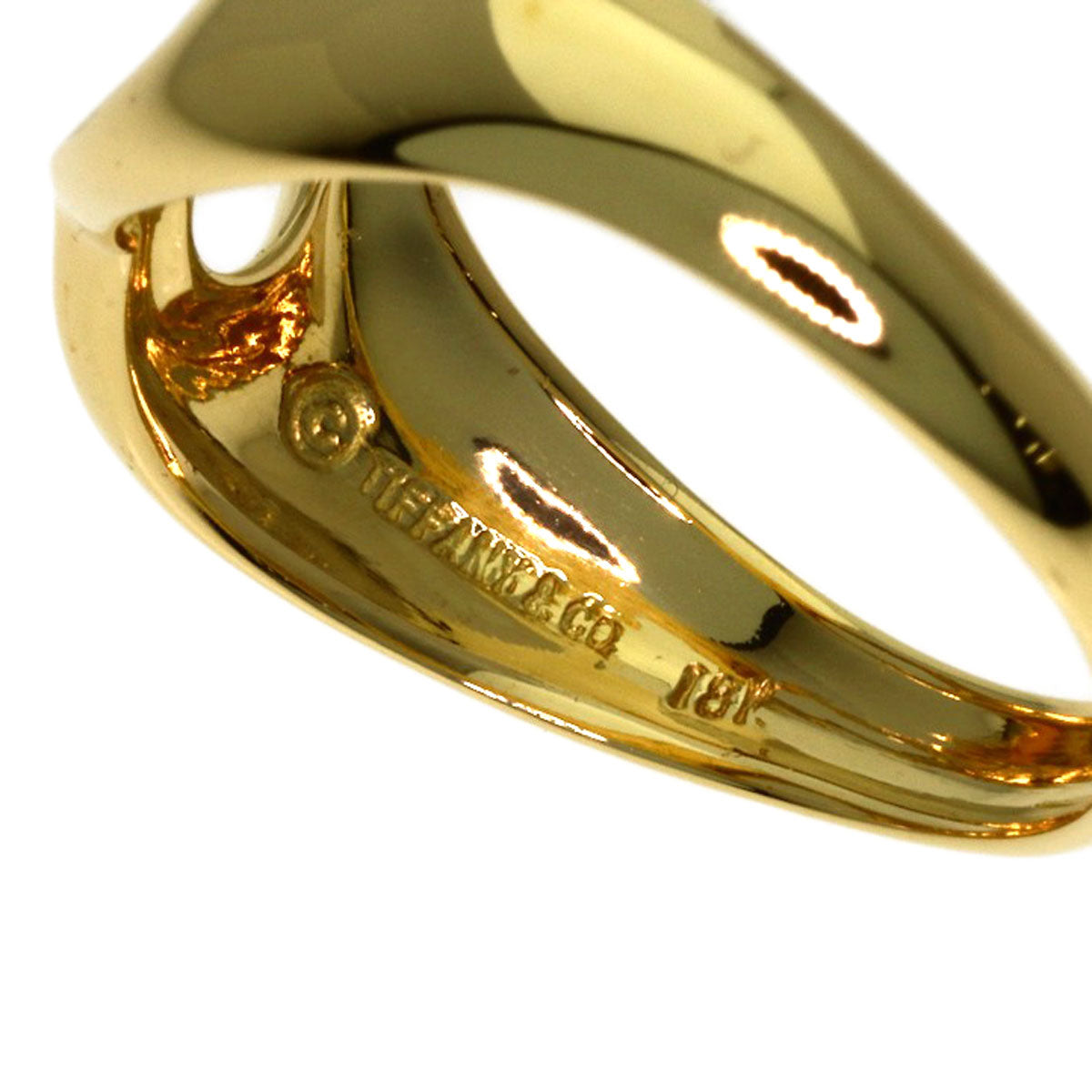 TIFFANY&Co. Open heart Ring K18 Yellow Gold Ladies [Used]