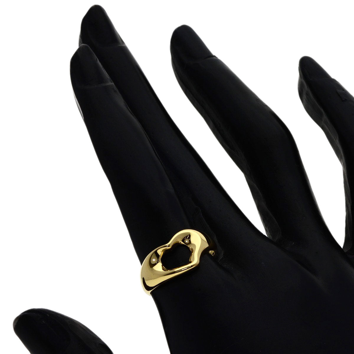TIFFANY&Co. Open heart Ring K18 Yellow Gold Ladies [Used]