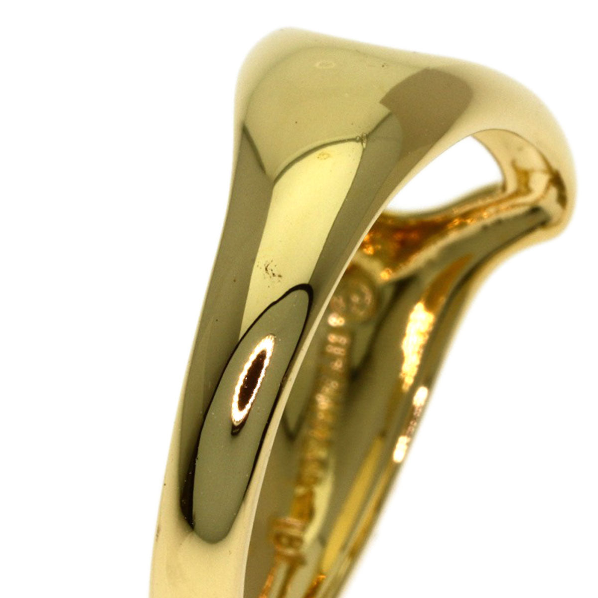 TIFFANY&Co. Open heart Ring K18 Yellow Gold Ladies [Used]
