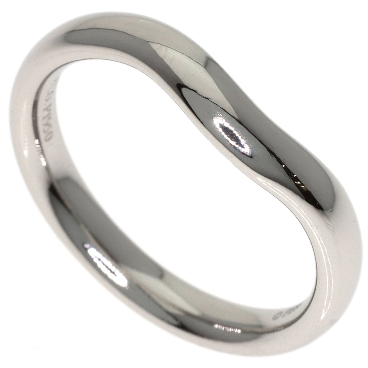 TIFFANY&Co. Curved band Ring Platinum PT950 Ladies [Used]