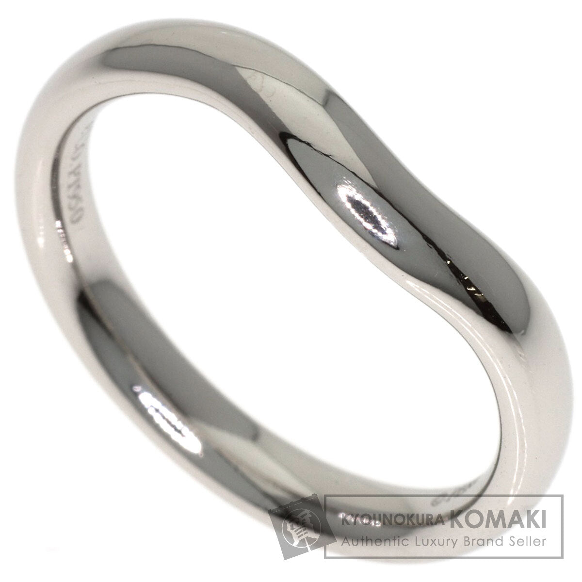 TIFFANY&Co. Curved band Ring Platinum PT950 Ladies [Used]