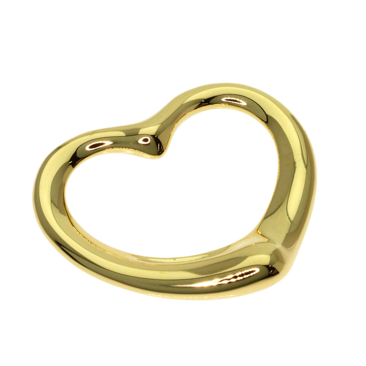 TIFFANY&Co. Open heart Pendant top K18 Yellow Gold Ladies [Used]