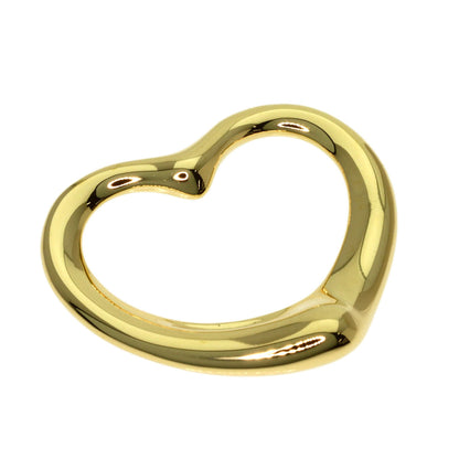 TIFFANY&Co. Open heart Pendant top K18 Yellow Gold Ladies [Used]