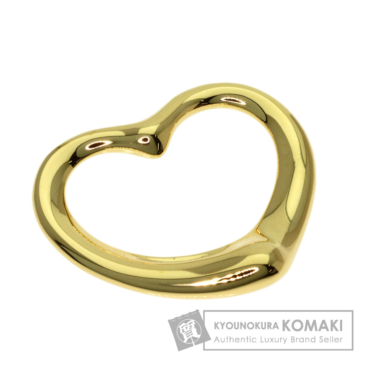 TIFFANY&Co. Open heart Pendant top K18 Yellow Gold Ladies [Used]
