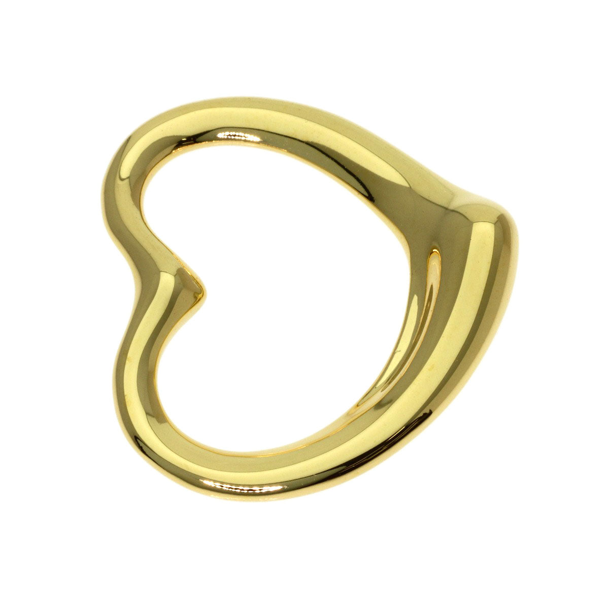 TIFFANY&Co. Open heart Pendant top K18 Yellow Gold Ladies [Used]