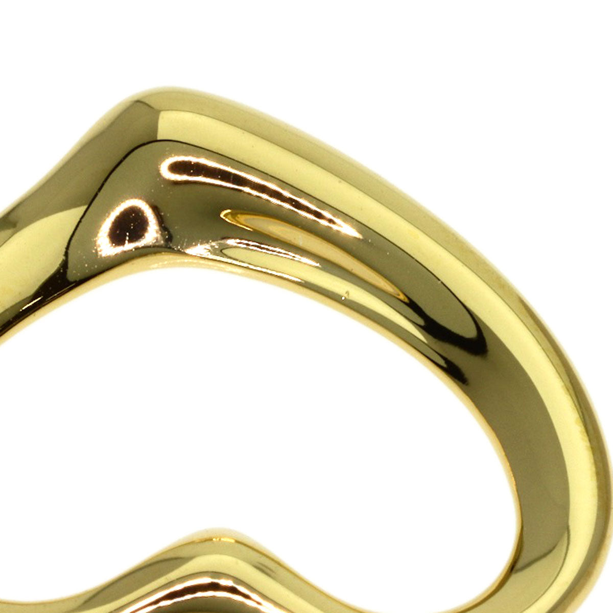 TIFFANY&Co. Open heart Pendant top K18 Yellow Gold Ladies [Used]