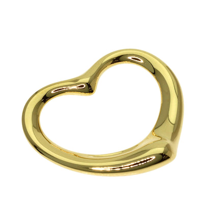 TIFFANY&Co. Open heart Pendant top K18 Yellow Gold Ladies [Used]