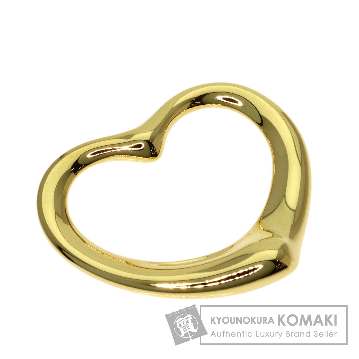 TIFFANY&Co. Open heart Pendant top K18 Yellow Gold Ladies [Used]