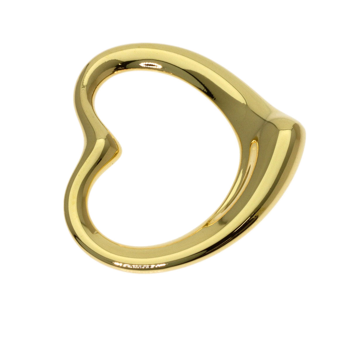 TIFFANY&Co. Open heart Pendant top K18 Yellow Gold Ladies [Used]