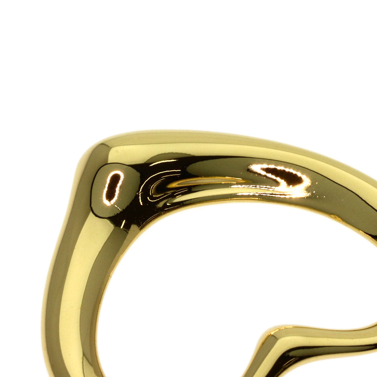 TIFFANY&Co. Open heart Pendant top K18 Yellow Gold Ladies [Used]