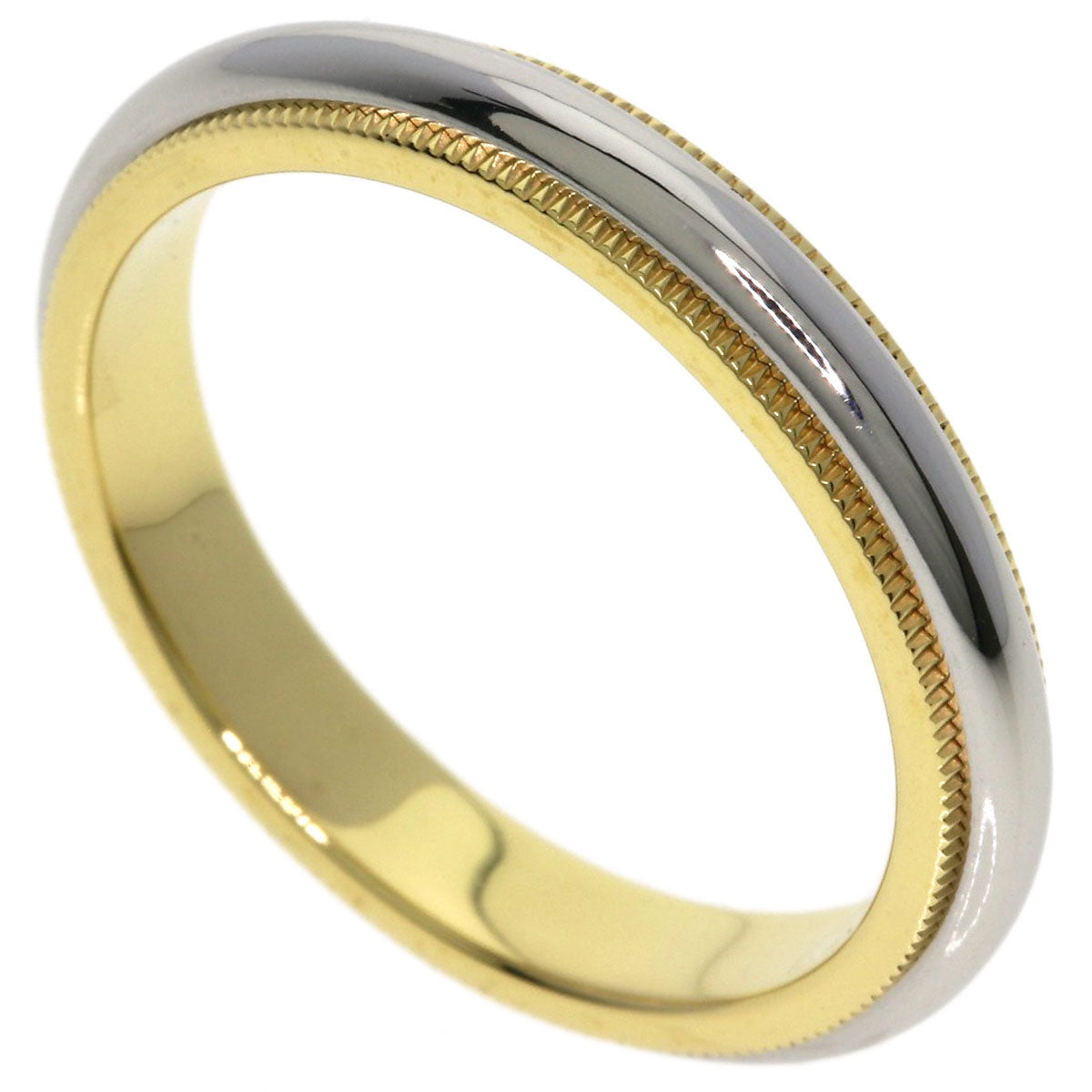 TIFFANY&Co. Milgrain Ring K18 Yellow Gold PT950Ladies [Used]